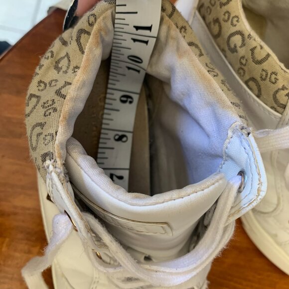 Guess - White Vegan Leather Wedge Runners - Picture 8 of 9